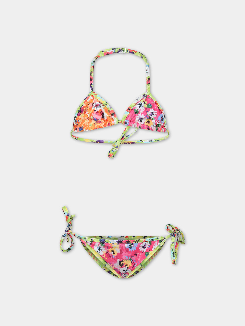Multicolor bikini for girl with print